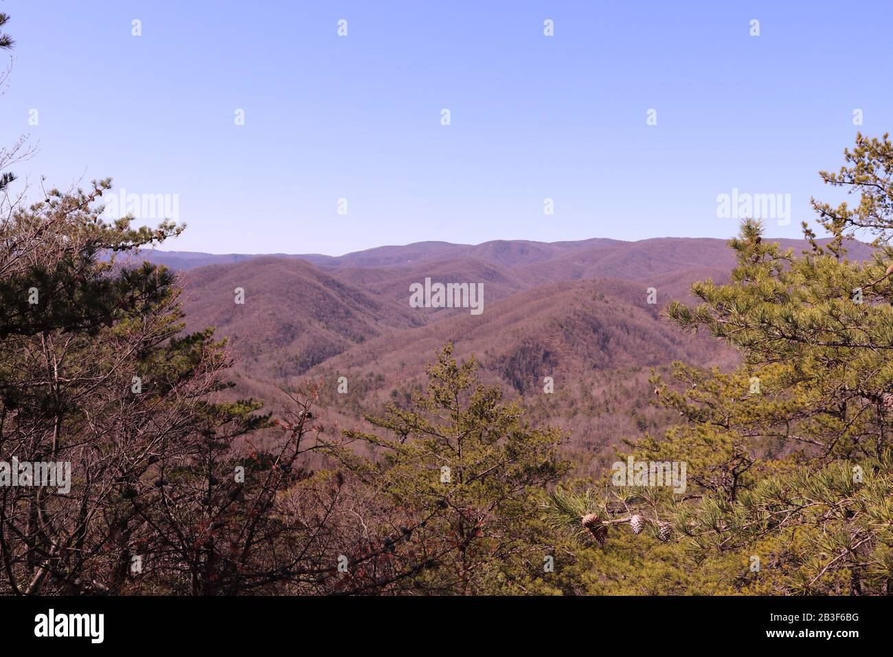 The view from Stone Mountain State Park, Roaring Gap, NC Stock Photo