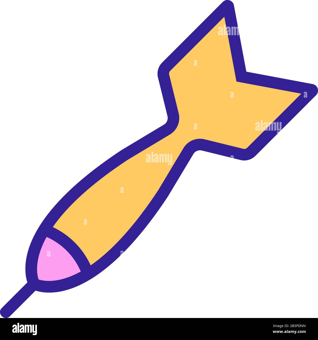 Dart icon vector. Isolated contour symbol illustration Stock Vector ...