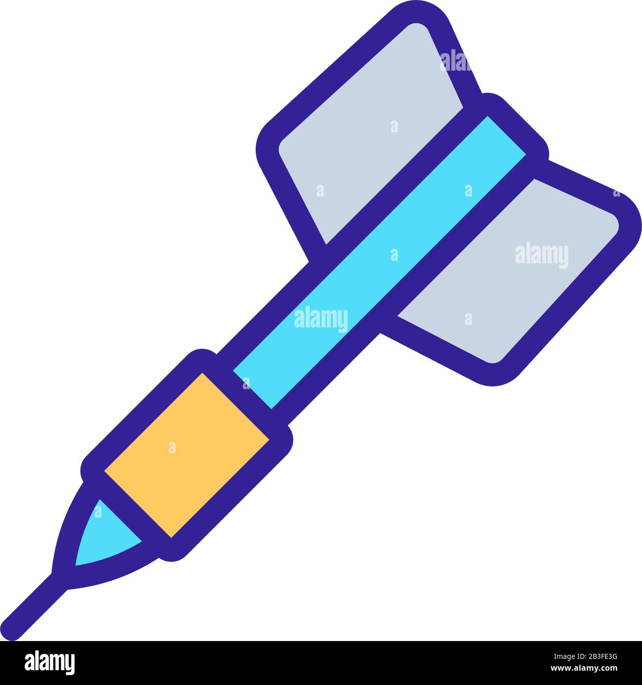 Dart icon vector. Isolated contour symbol illustration Stock Vector ...