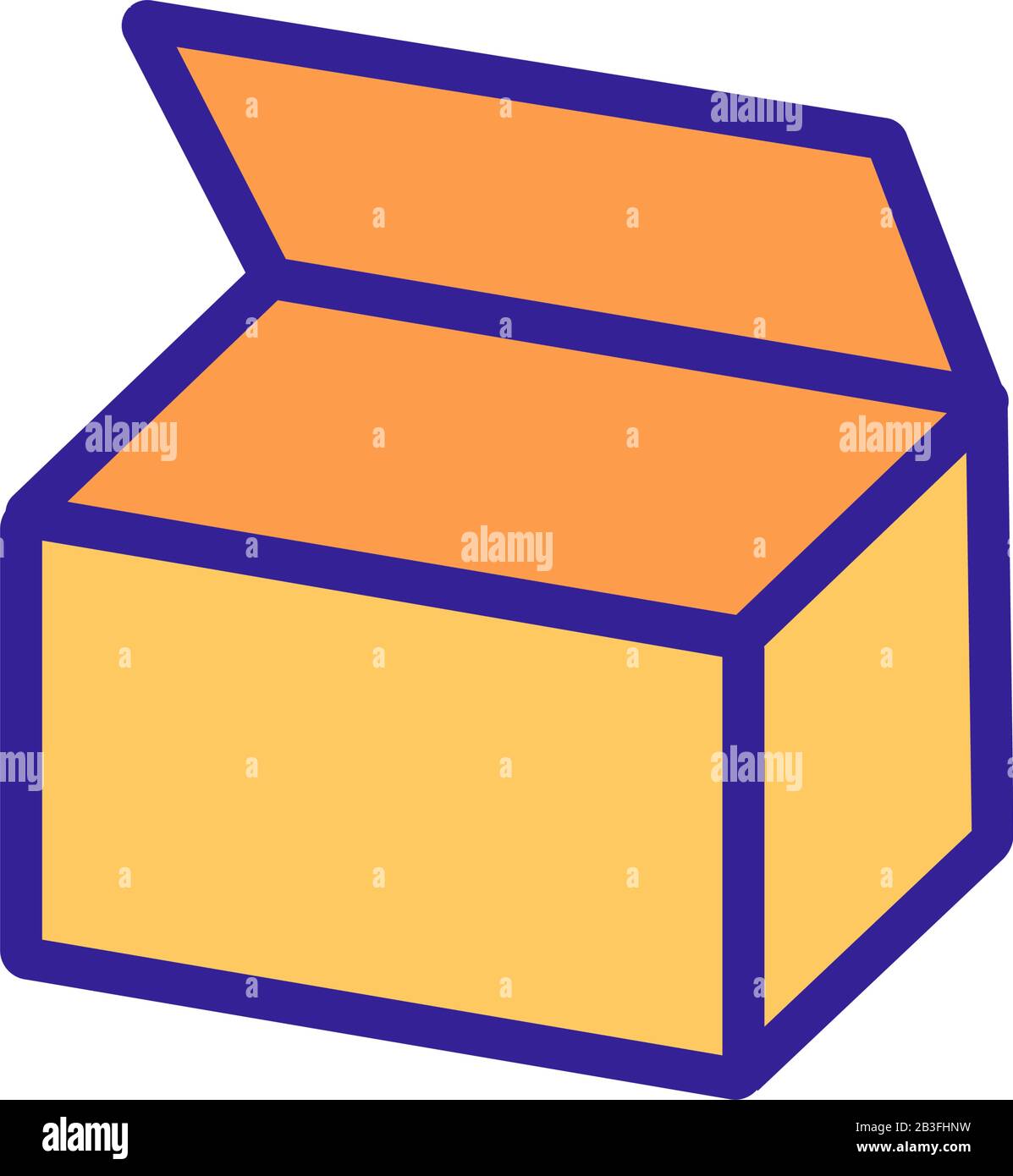 cardboard box icon vector. Isolated contour symbol illustration Stock ...