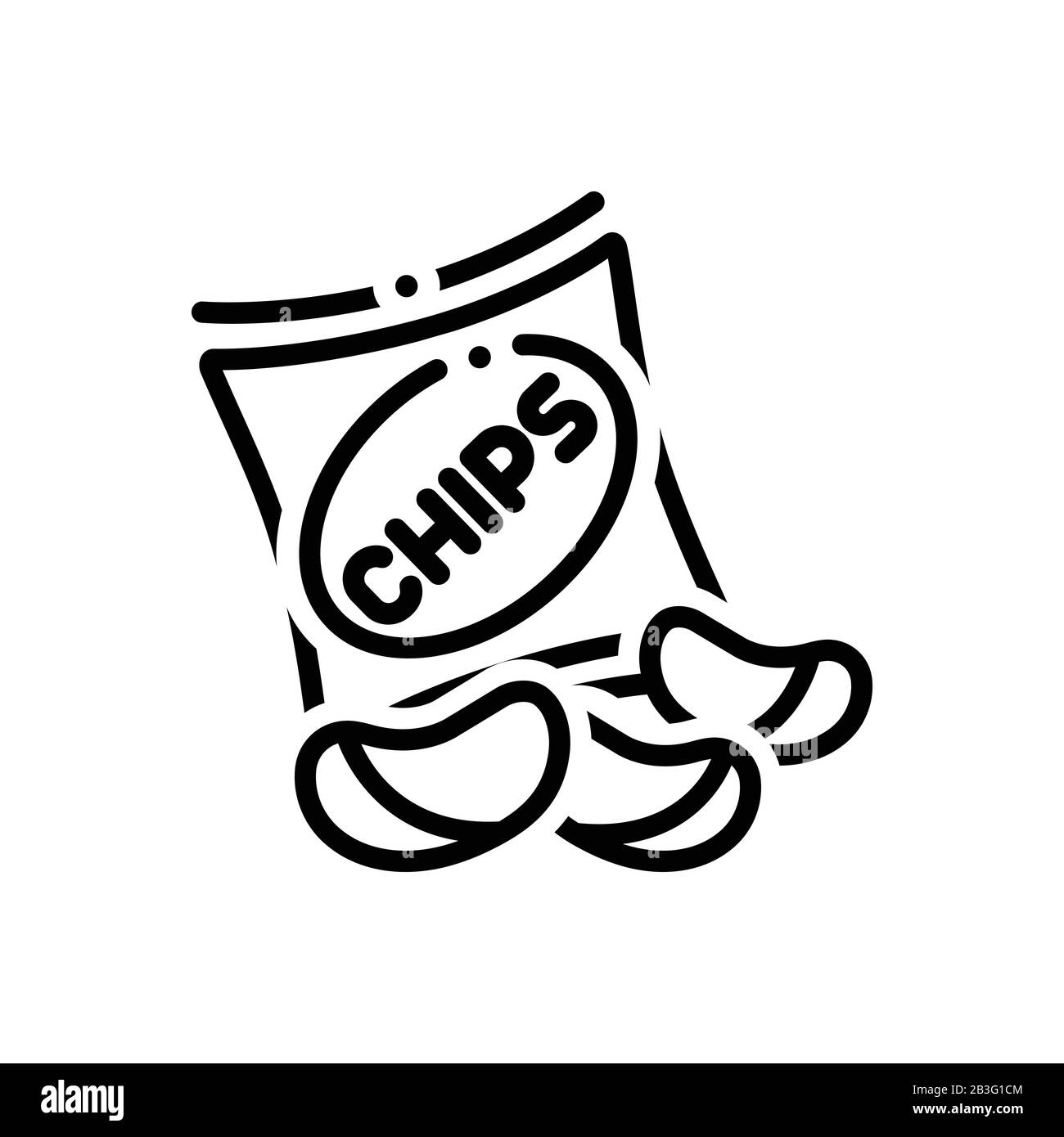 Potato Chip Bag Clipart Black And White