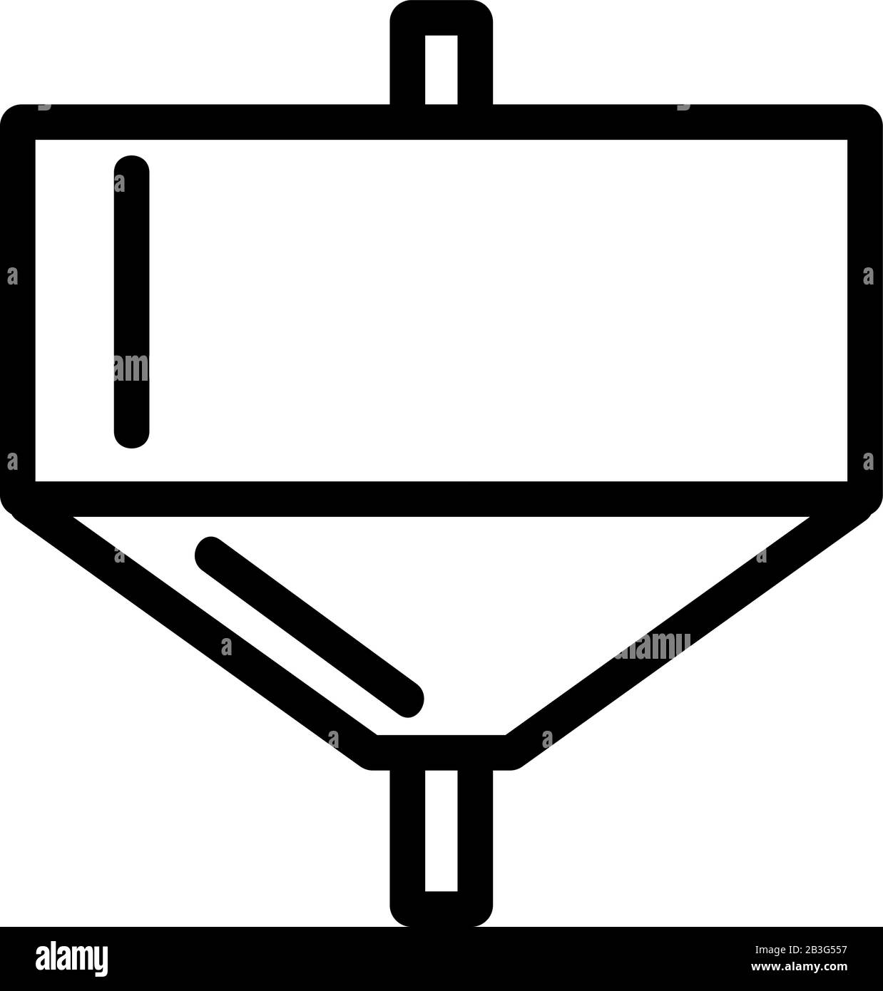 funnel icon vector. Isolated contour symbol illustration Stock Vector