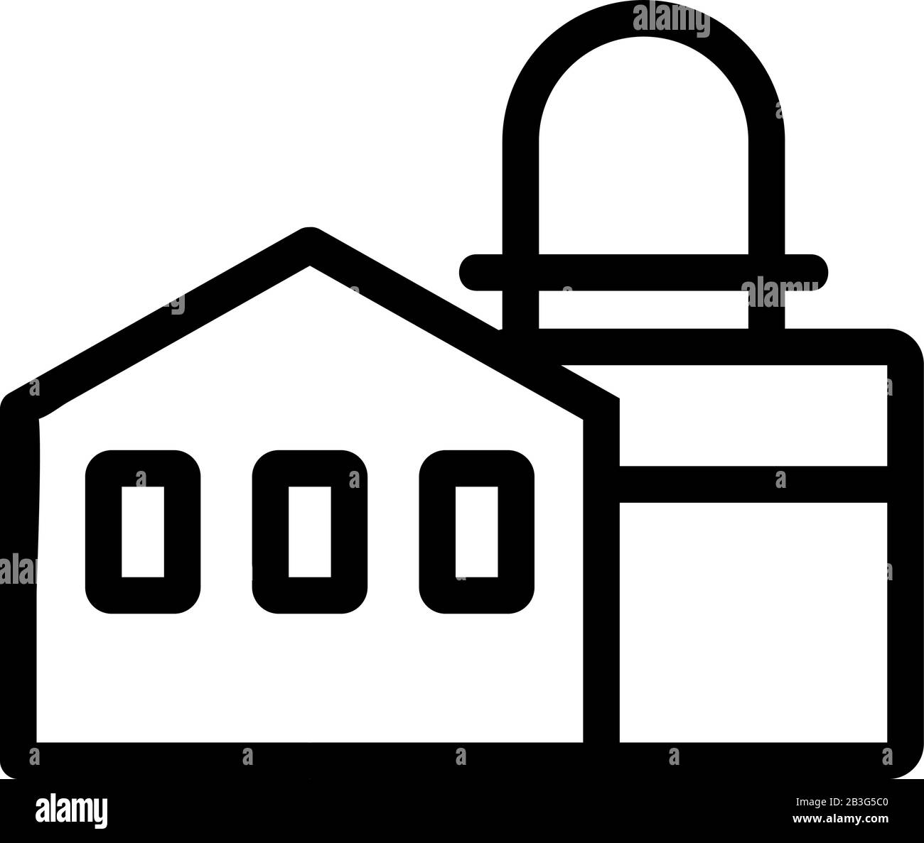 Whisky distillery icon vector. Isolated contour symbol illustration