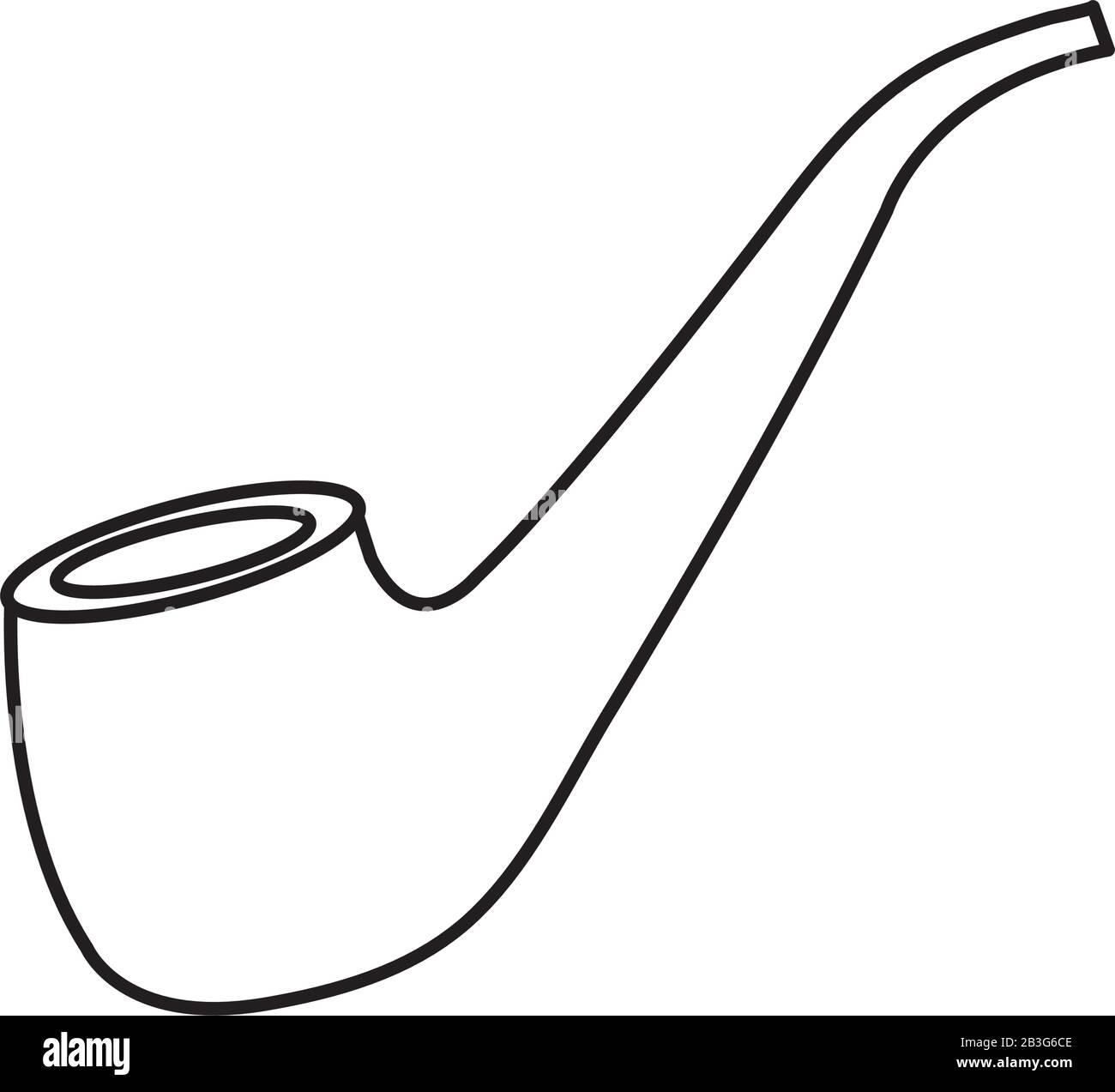 smoking pipe traditional isolated icon Stock Vector Image & Art - Alamy