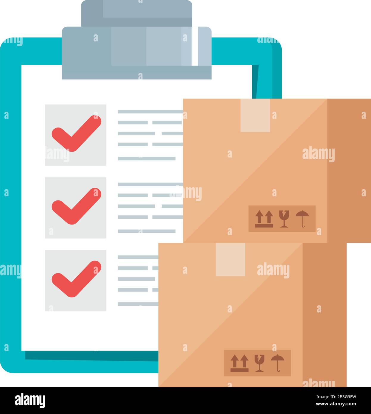 delivery boxes and list document vector design Stock Vector Image & Art