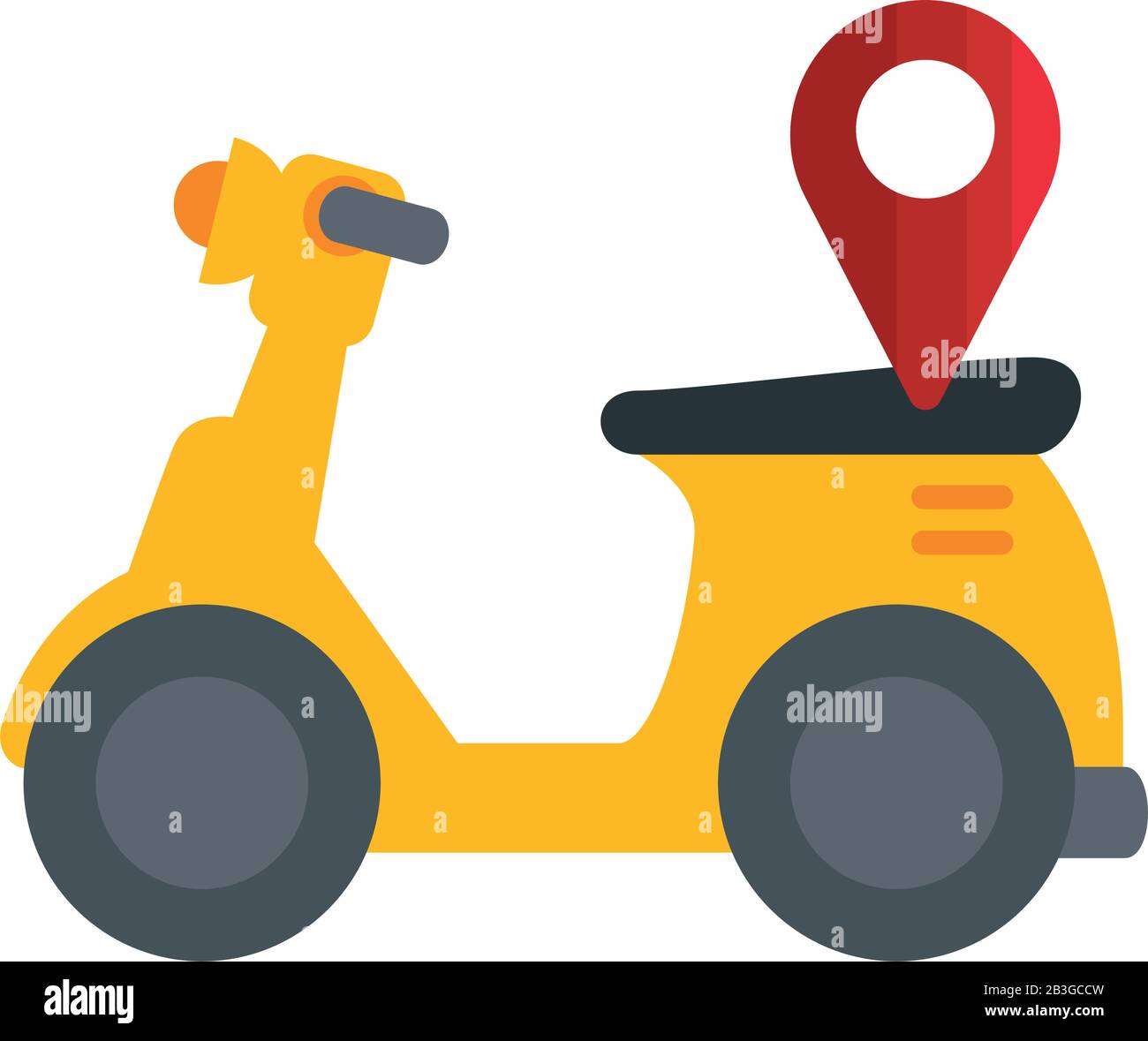 Isolated delivery motorcycle and gps mark vector design Stock Vector ...