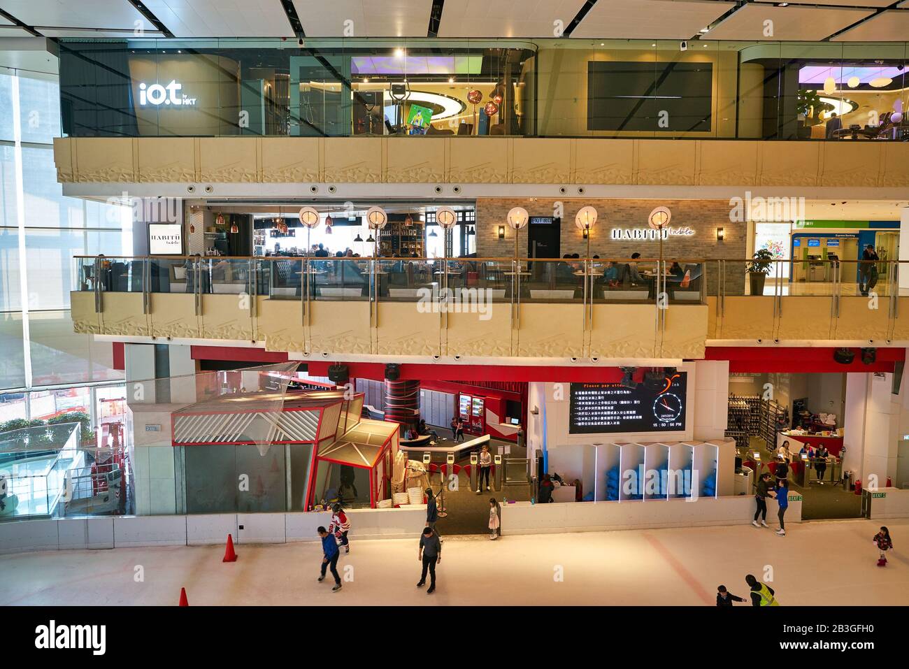 HONG KONG, CHINA CIRCA JANUARY, 2019 indoor ice rink at Elements