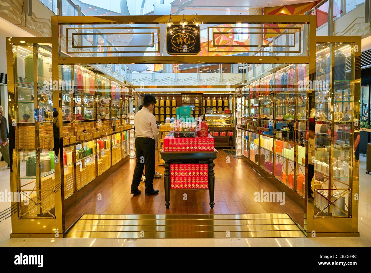 HONG KONG, CHINA - CIRCA JANUARY, 2019: Tea WG boutique in Elements shopping mall. Stock Photo
