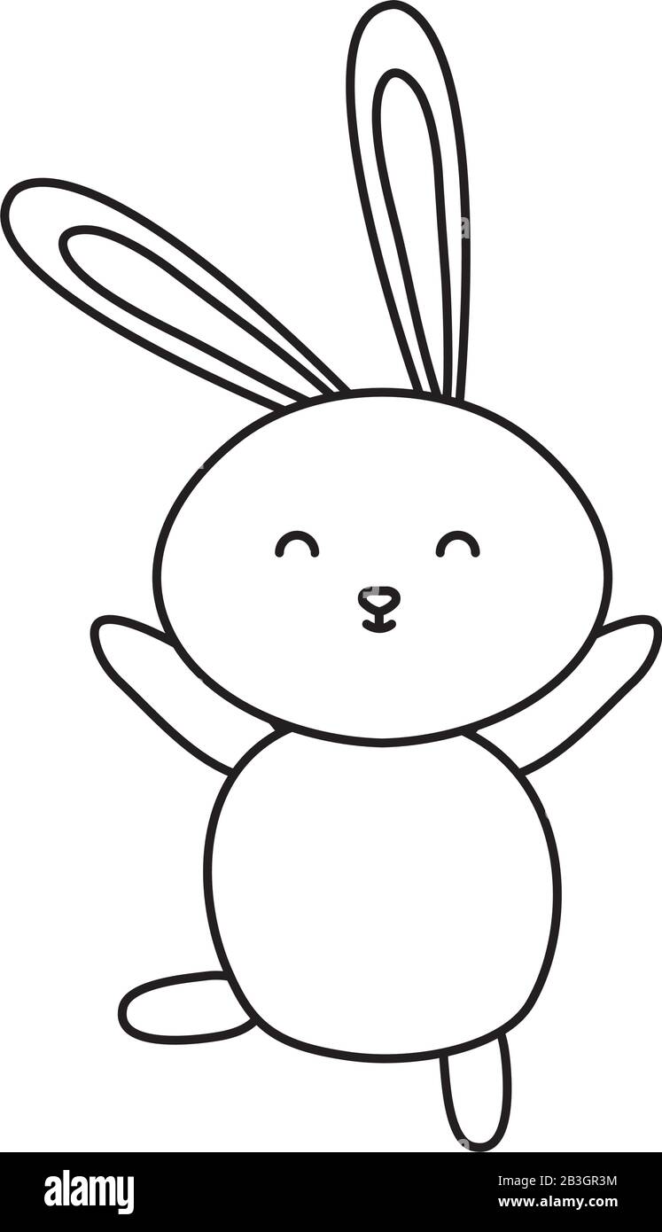 cute rabbit animal isolated icon Stock Vector Image & Art - Alamy