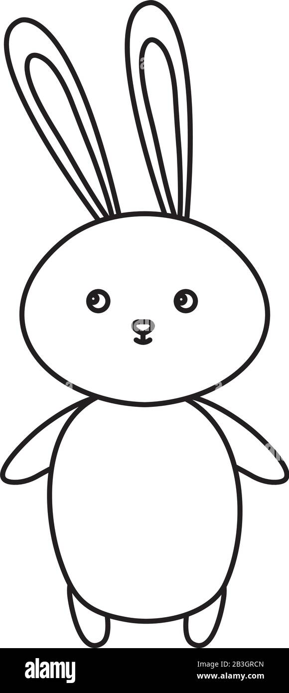 cute rabbit animal isolated icon Stock Vector Image & Art - Alamy