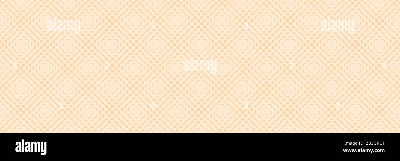 Square sandy yellow mesh uneven pattern. Vector background. Stock Vector