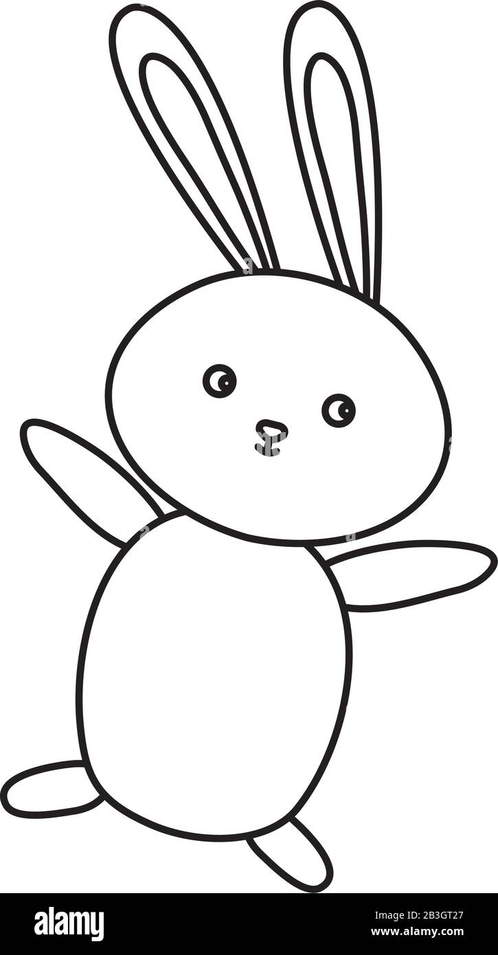 cute rabbit animal isolated icon Stock Vector Image & Art - Alamy
