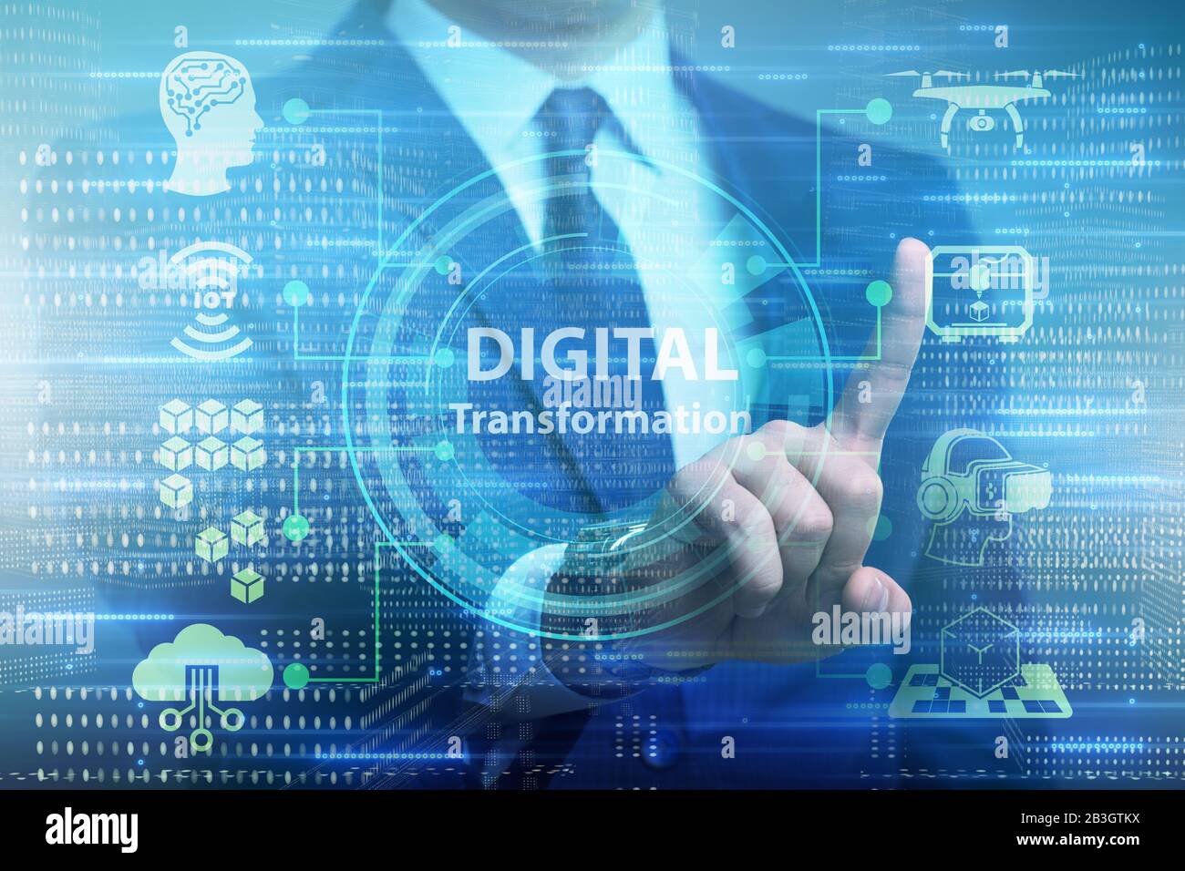 The digital transformation and digitalization technology concept Stock ...