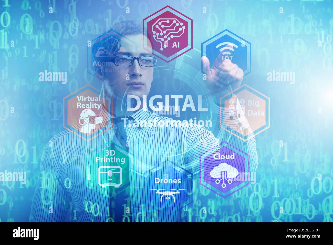 The digital transformation and digitalization technology concept Stock ...