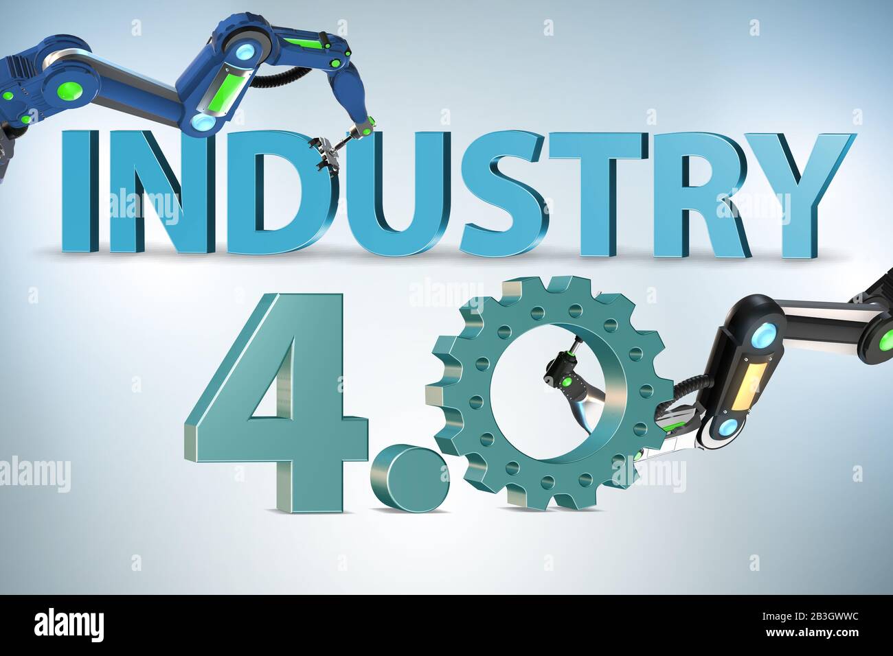 The industry 4.0 concept with various stages 3d rendering Stock Photo Alamy