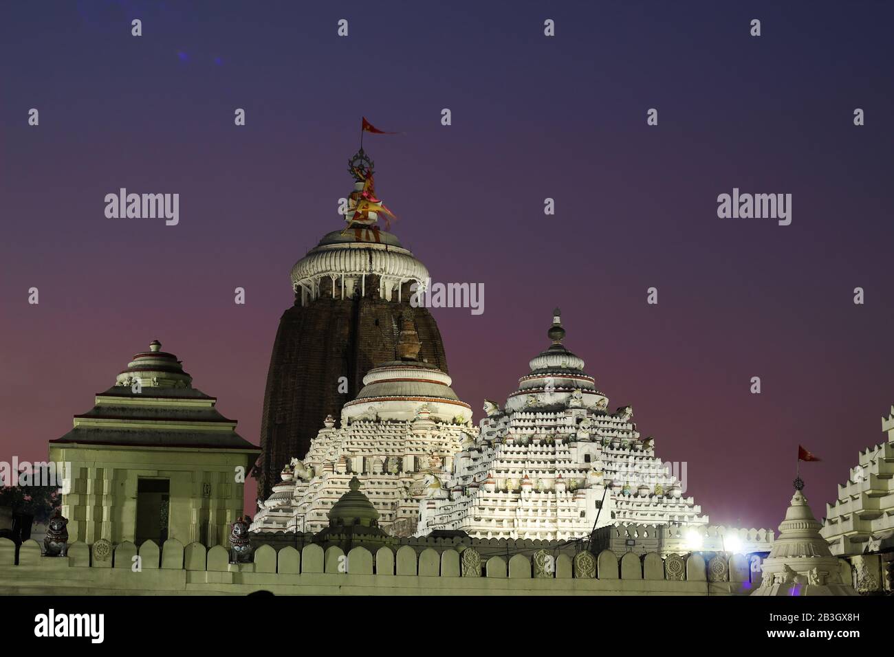 Lord jagannath temple puri at night with colorful sky background unique  wallpaper Stock Photo - Alamy