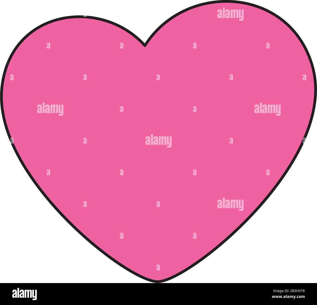 cute heart pink color isolated icon Stock Vector Image & Art - Alamy