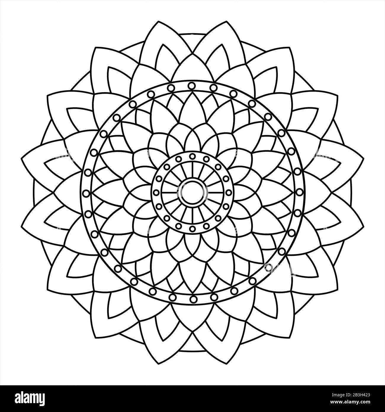 Floral Mandala With Colorful Ornament. Decorative Elements, Oriental Pattern, Vector Illustration. Islamic, Arab, Indian, Moroccan, Turkish, Pakistani Stock Vector