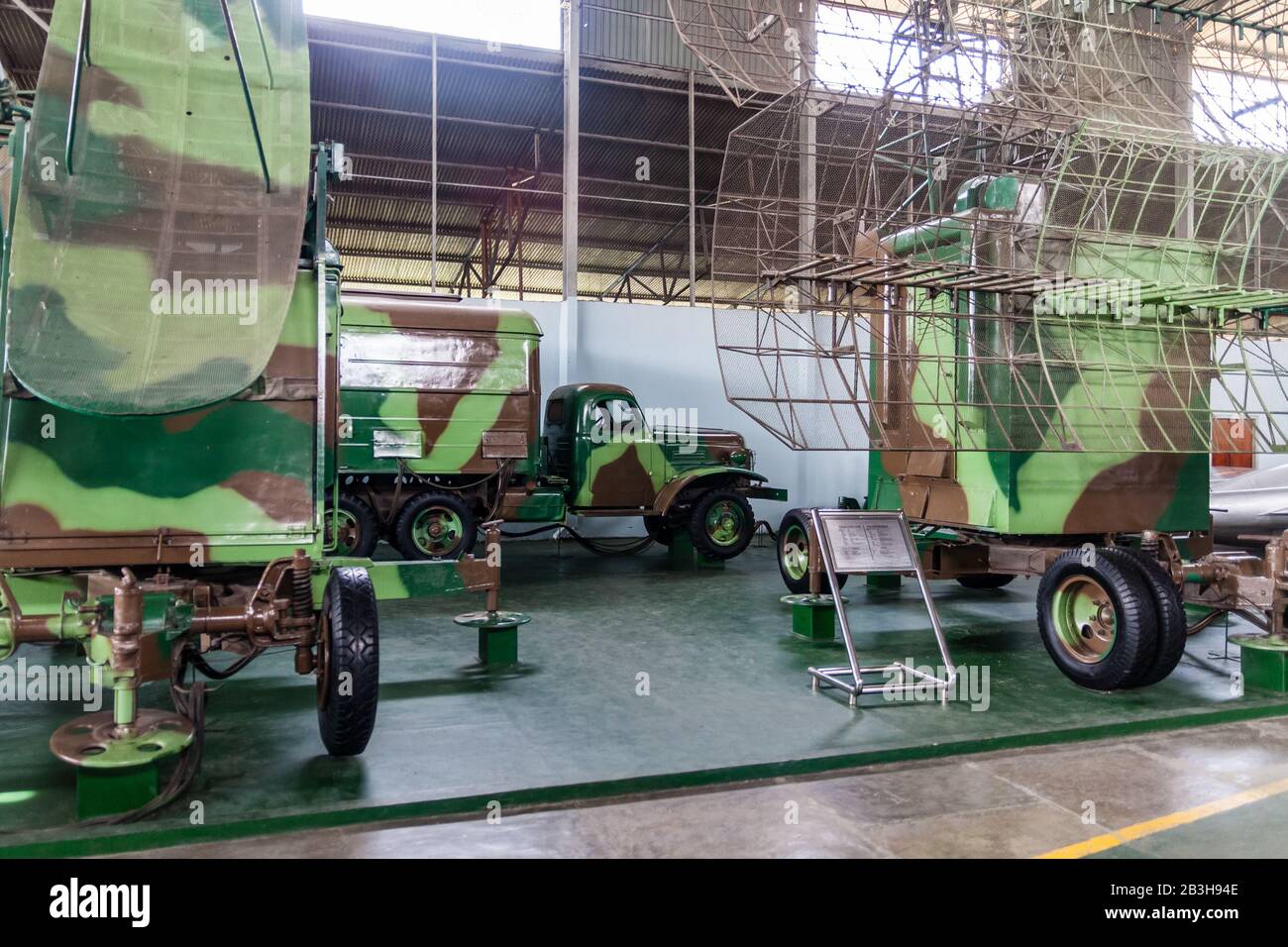 A Soviet-made mobile radar station in the Indonesian Air Force Museum, Yogyakarta Stock Photo