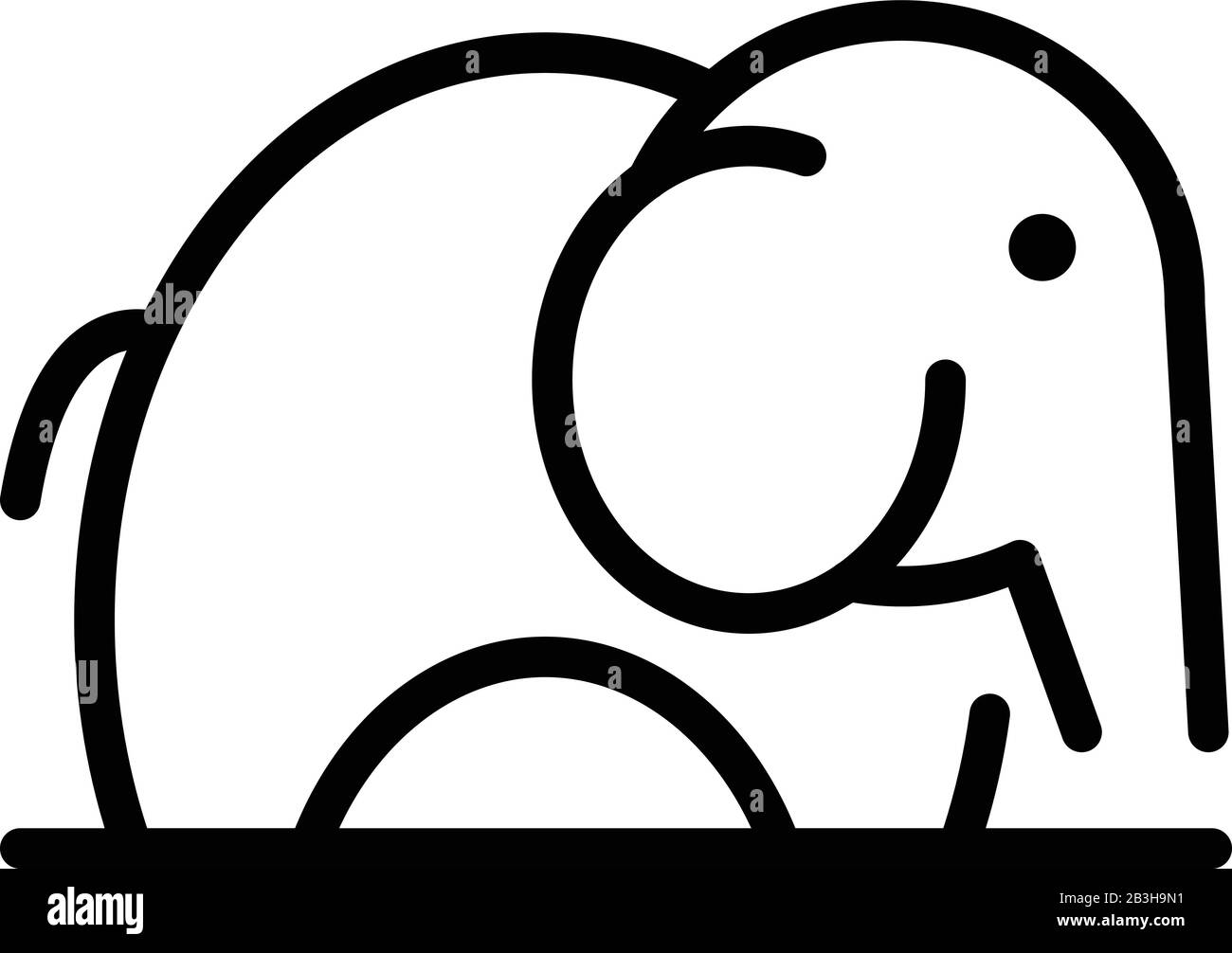 Baby elephant icon, outline style Stock Vector Image & Art Alamy