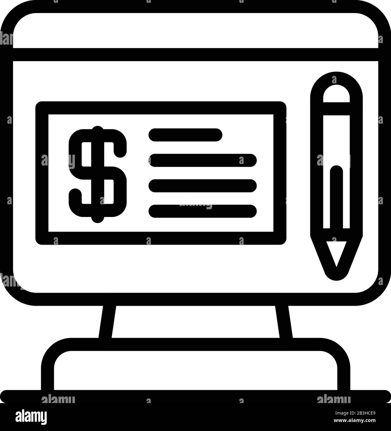 Online loan icon, outline style Stock Vector Image & Art - Alamy