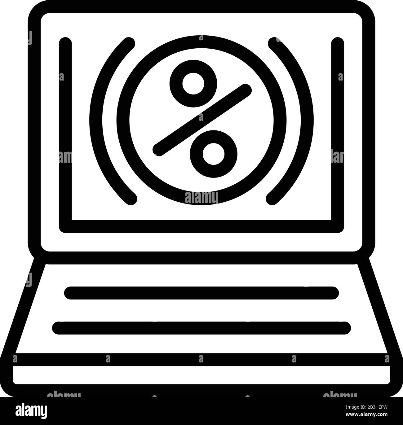 Percent loan laptop icon, outline style Stock Vector Image & Art - Alamy