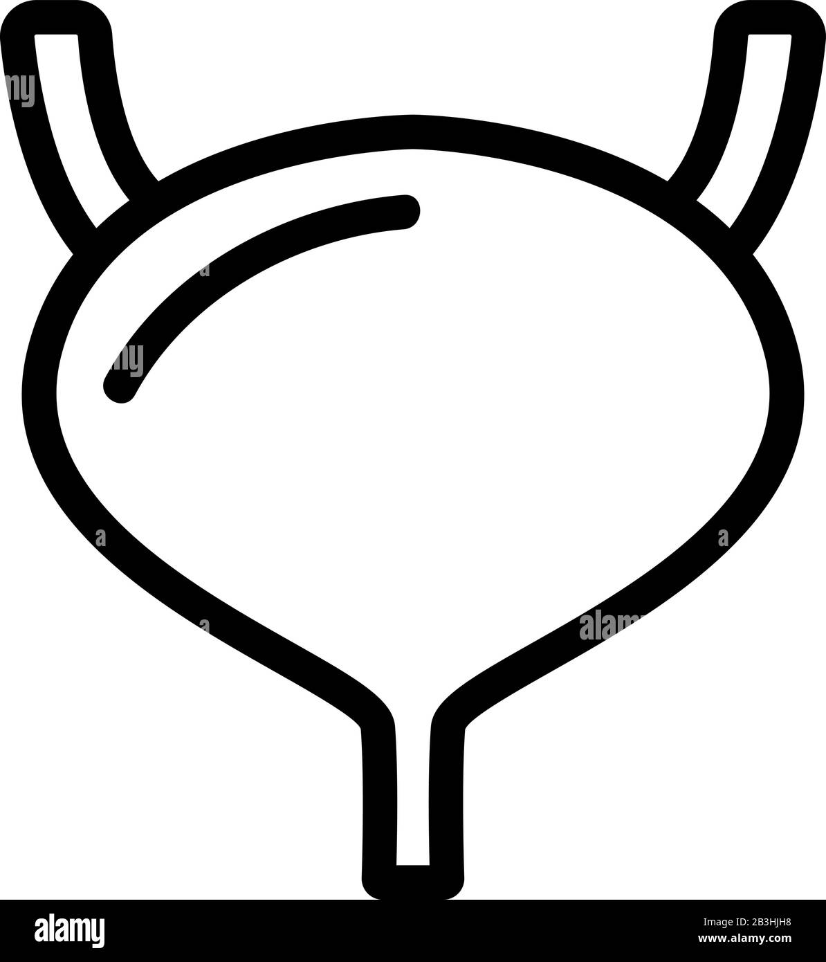 bladder icon vector. Isolated contour symbol illustration Stock Vector ...