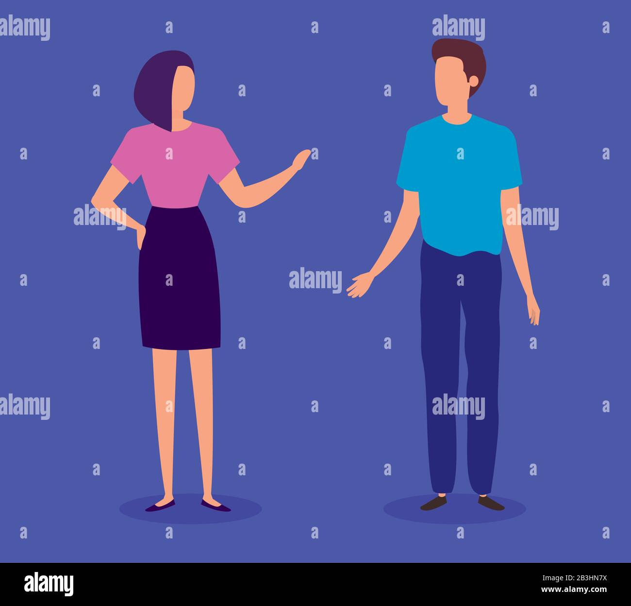 business couple elegant avatar characters Stock Vector Image & Art - Alamy