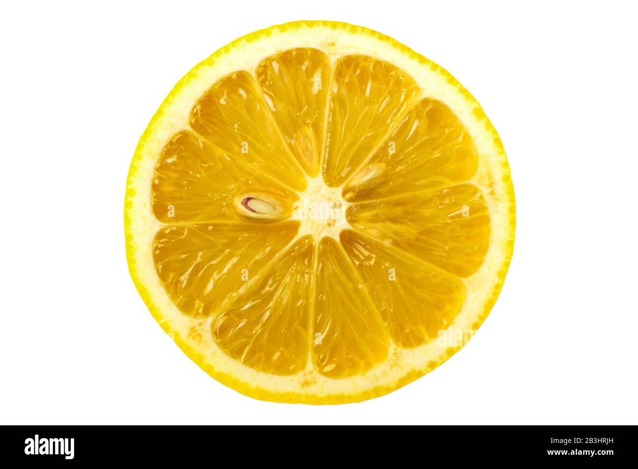 Lemon slice isolated on white background Stock Photo - Alamy
