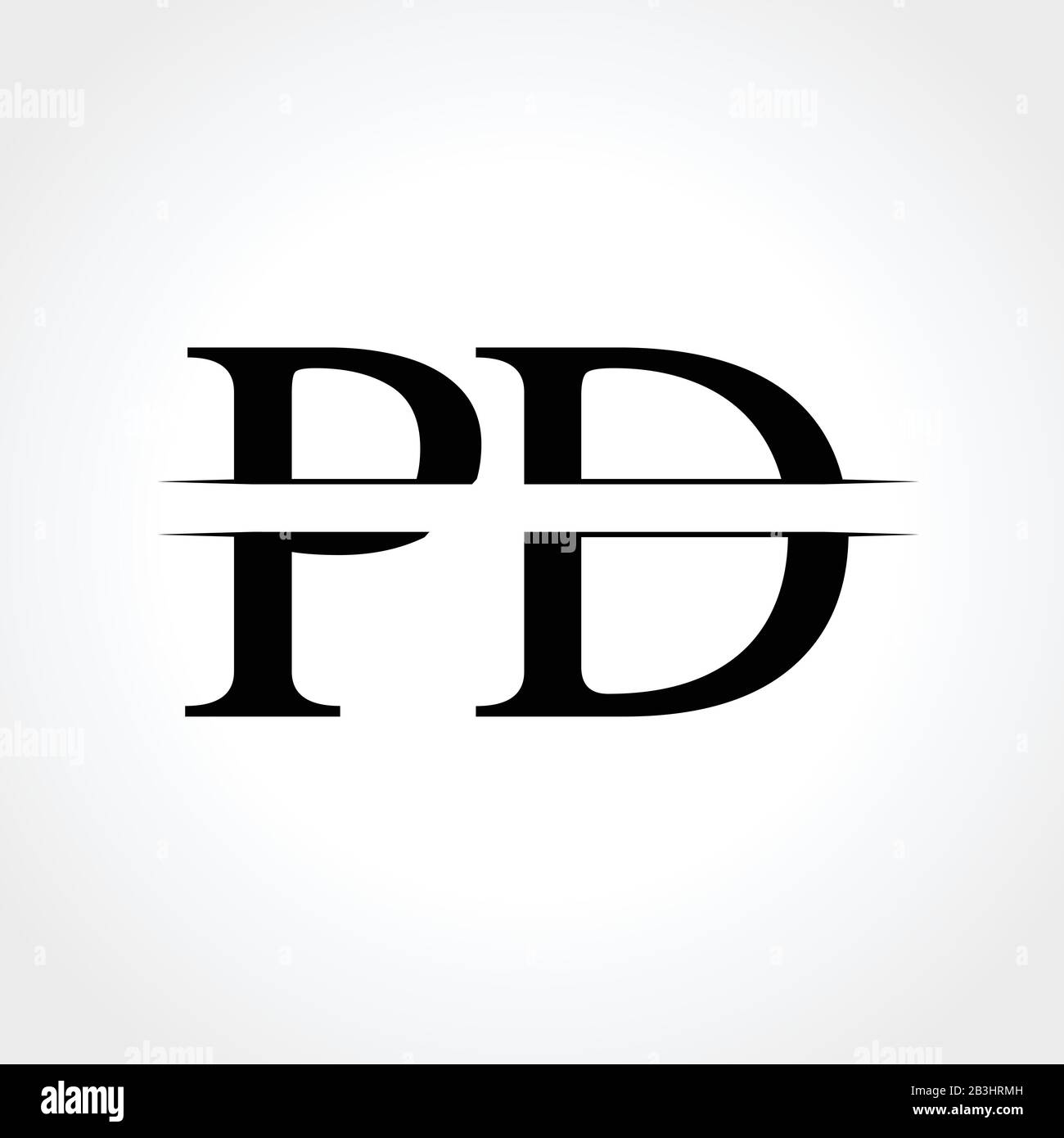 Letter pd monogram logo Royalty Free Vector Image