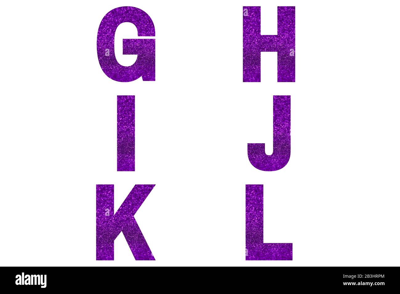 Violet Font Alphabet G H I J K L Made Of Violet Sparkle Background Festive Alphabet Stock Photo Alamy