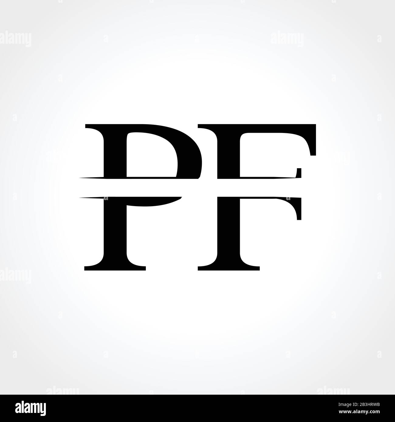 Initial Monogram Letter PF Logo Design Vector Template. Abstract PF Letter Logo Design Stock Vector
