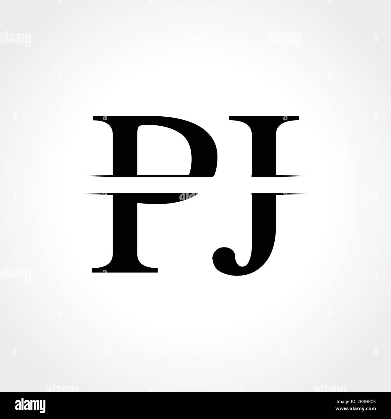 Initial Monogram Letter PJ Logo Design Vector Template. Abstract PJ Letter Logo Design Stock Vector