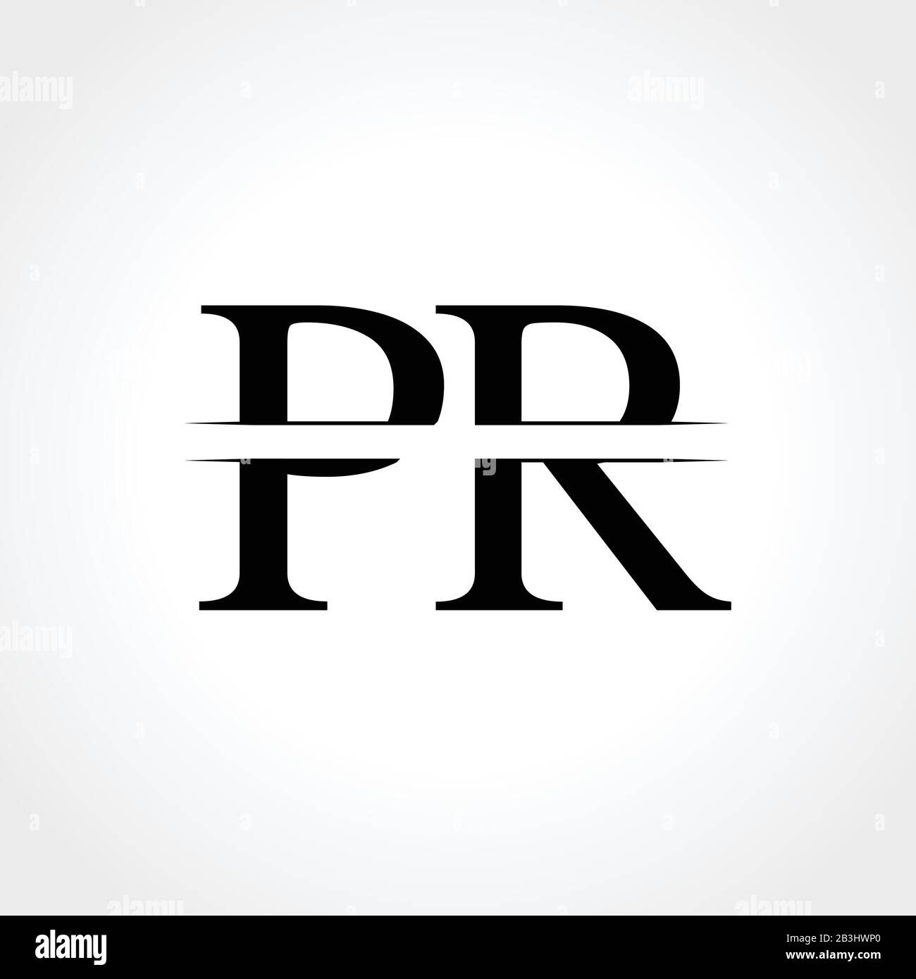 Initial Monogram Letter PR Logo Design Vector Template. Abstract PR Letter Logo Design Stock Vector