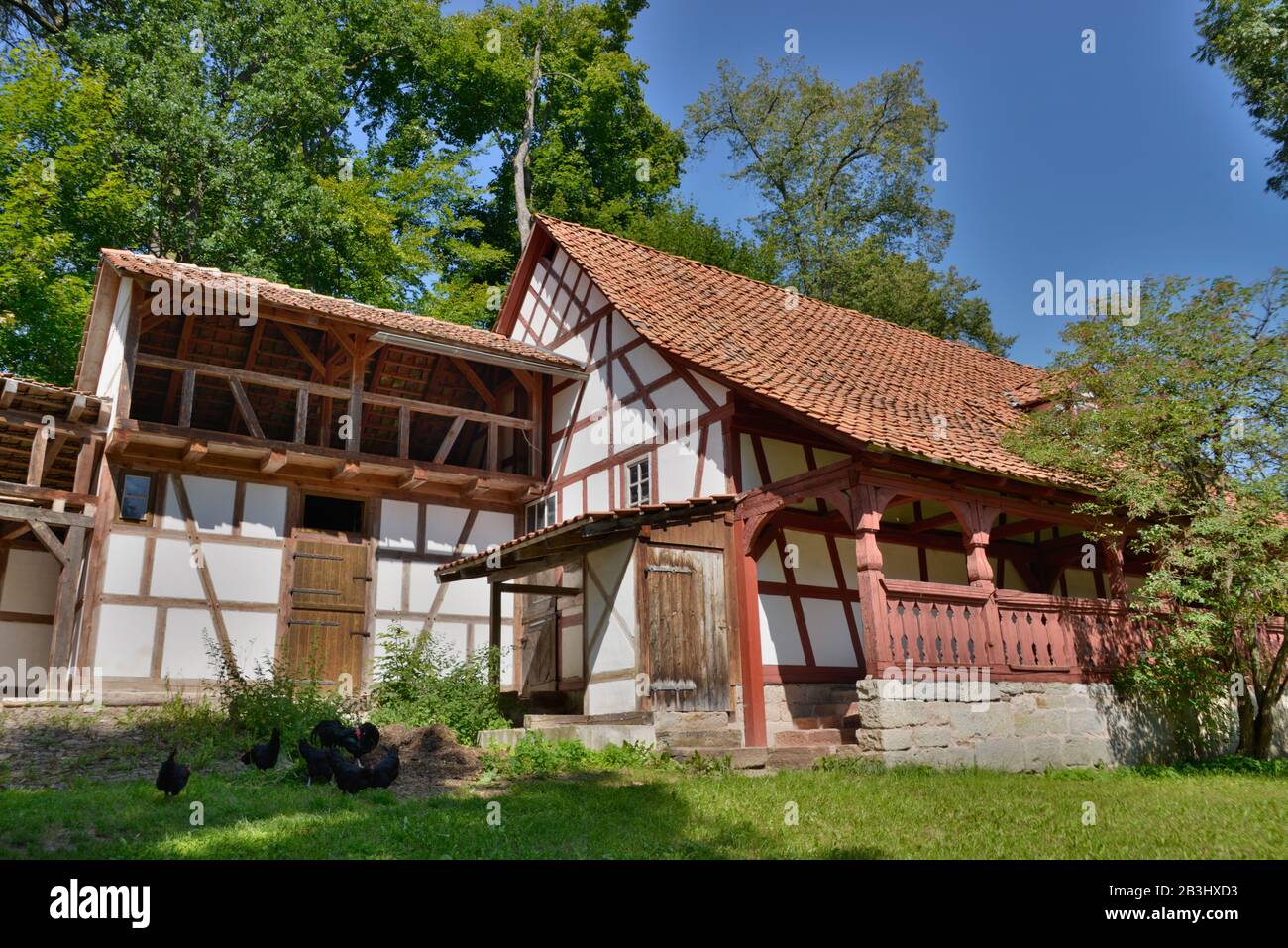 Bauernhaus, Freilichtmuseum, Vessra, Thueringen, Deutschland Stock Photo