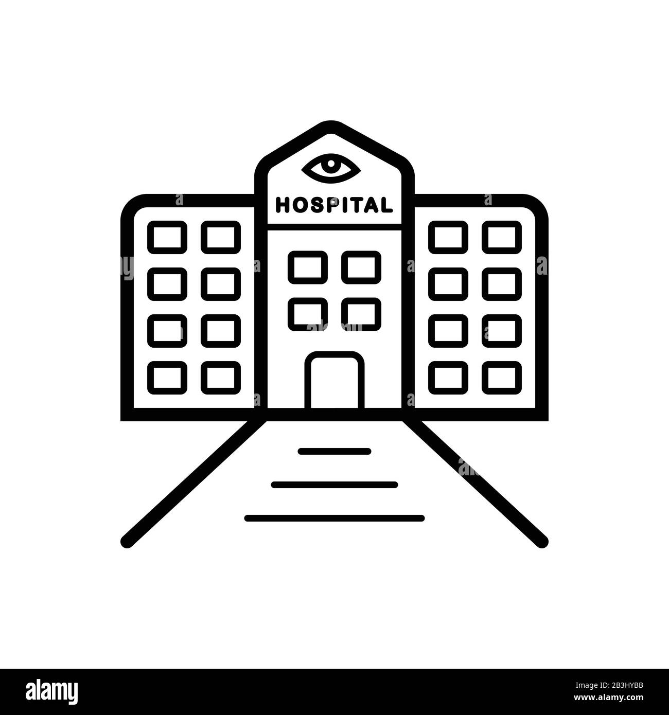 eye-hospital-icon-stock-vector-image-art-alamy
