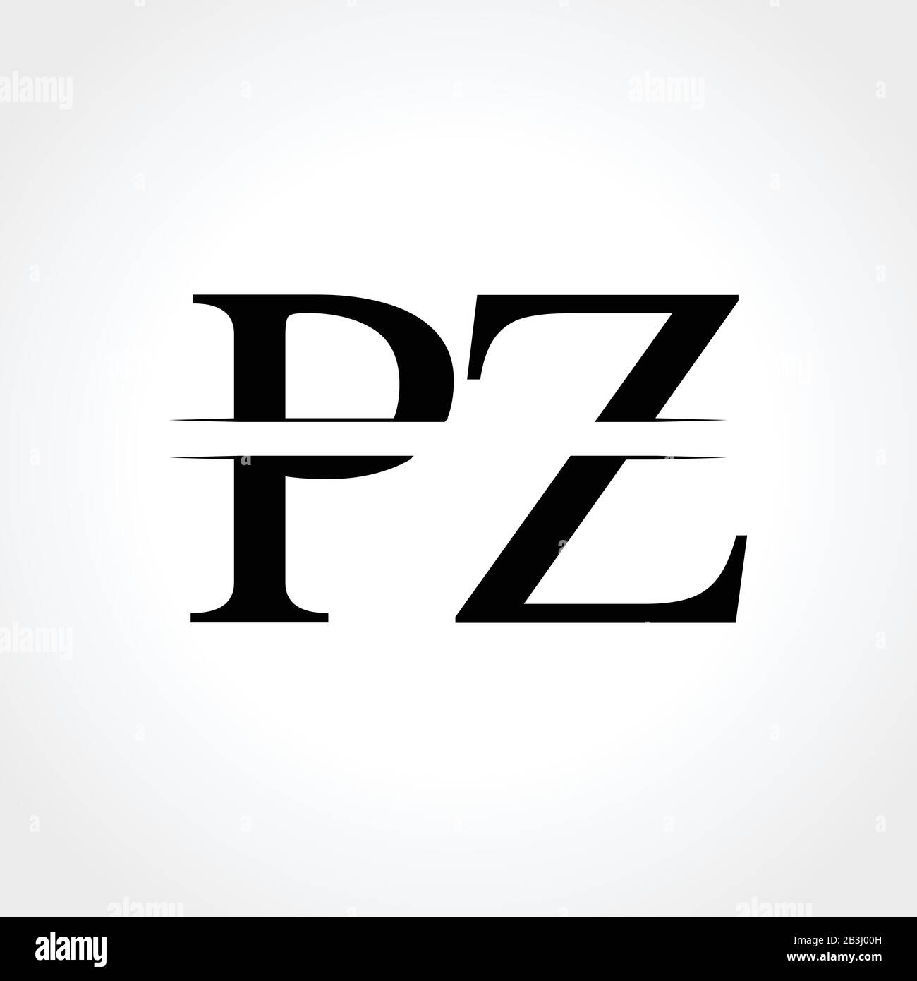Initial Monogram Letter PZ Logo Design Vector Template. Abstract PZ