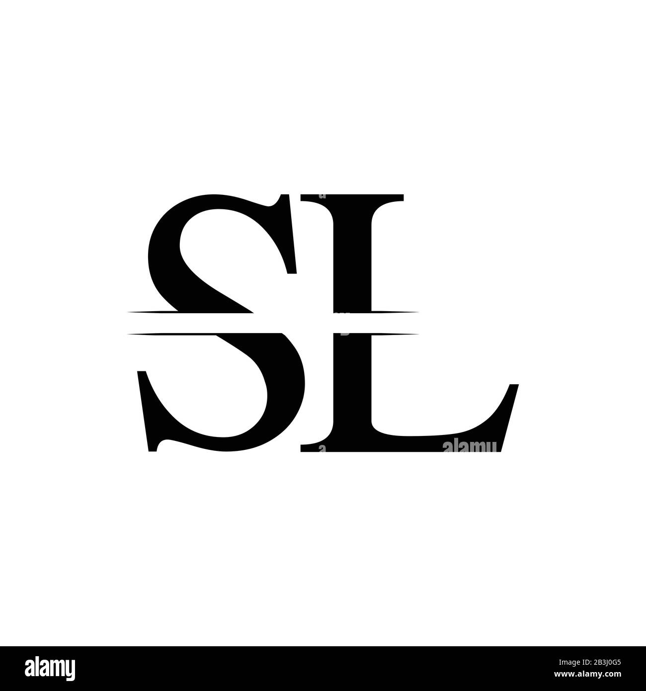 Initial Letter SL Logo Design Vector Template. SL Letter Logo Design Stock Vector