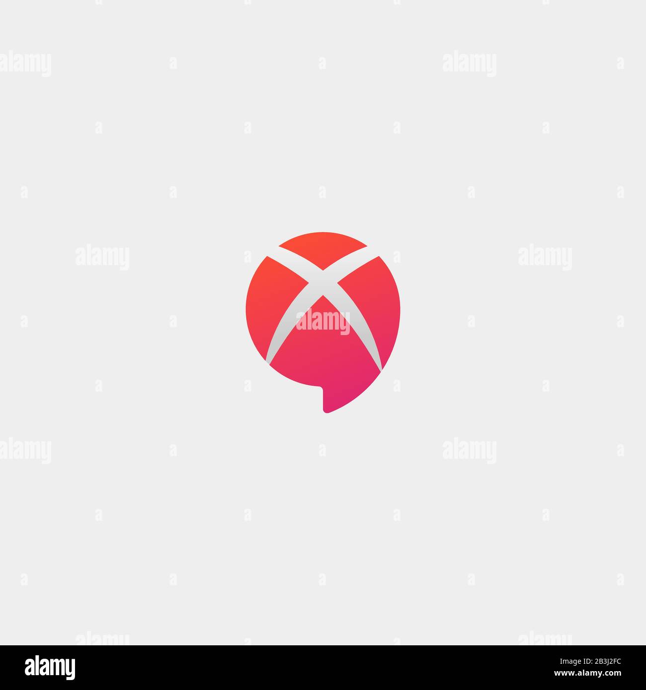 Letter X Chat Logo Design Template Vector Stock Vector