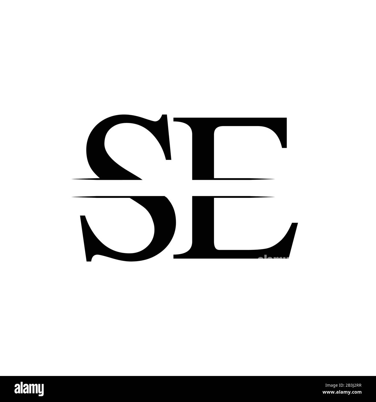 Initial Letter SE Logo Design Vector Template. SE Letter Logo Design Stock Vector