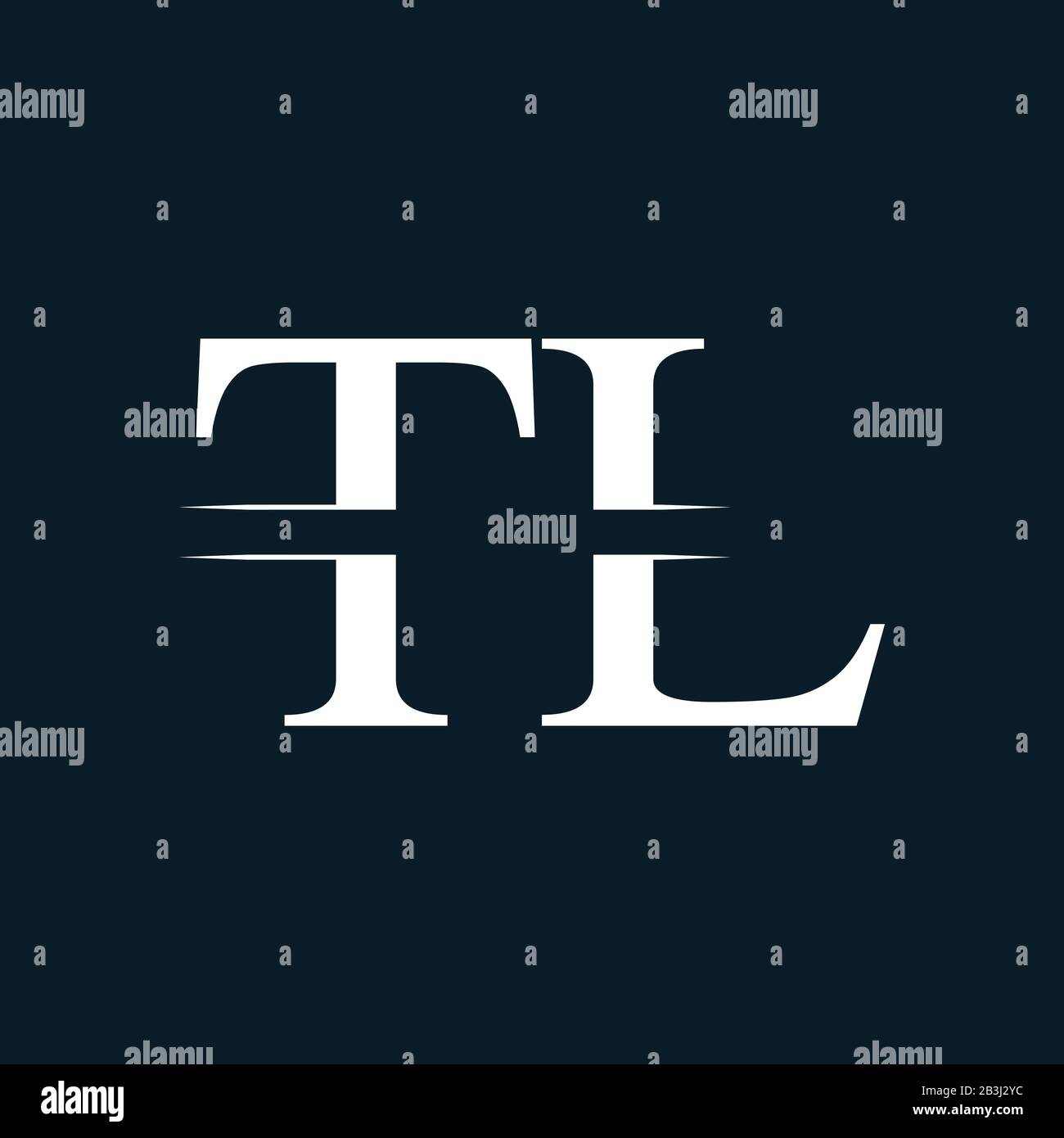 Initial Letter TL Logo Design Vector Template. Linked Typography TL Letter Logo Design Stock Vector