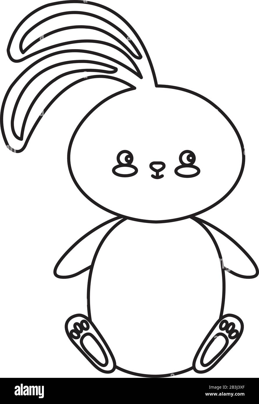 cute rabbit animal isolated icon Stock Vector Image & Art - Alamy