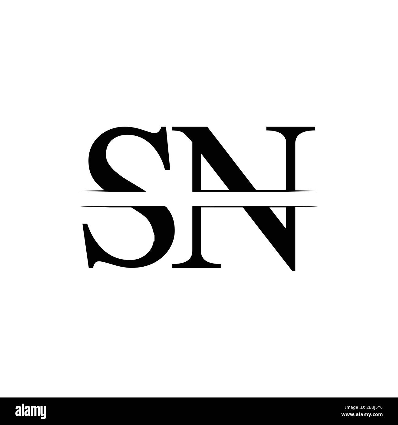Initial Letter Sn Logo Design Vector Template. Sn Letter Logo Design Stock  Vector Image & Art - Alamy