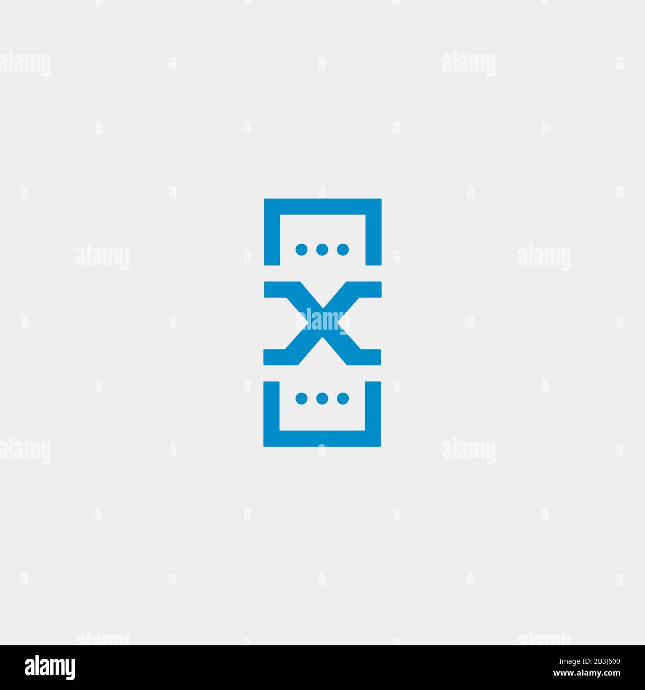 Letter X Chat Logo Design Template Vector Stock Vector
