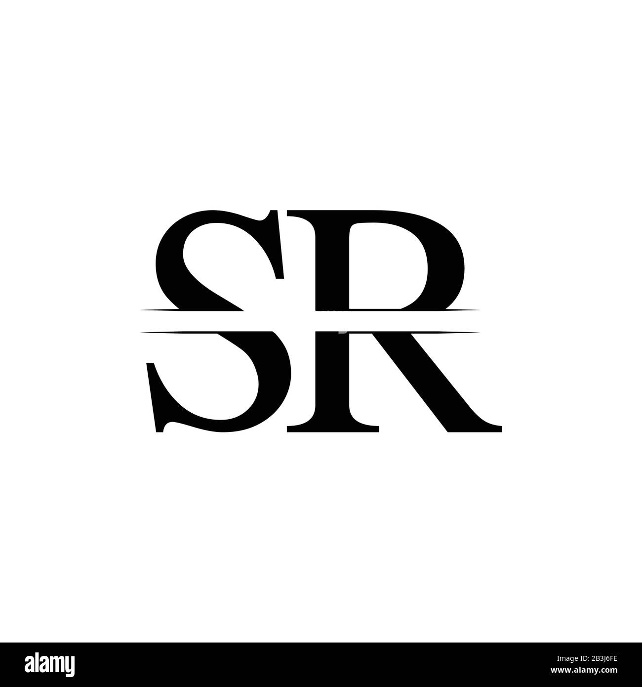 Initial Letter SR Logo Design Vector Template. SR Letter Logo Design Stock Vector