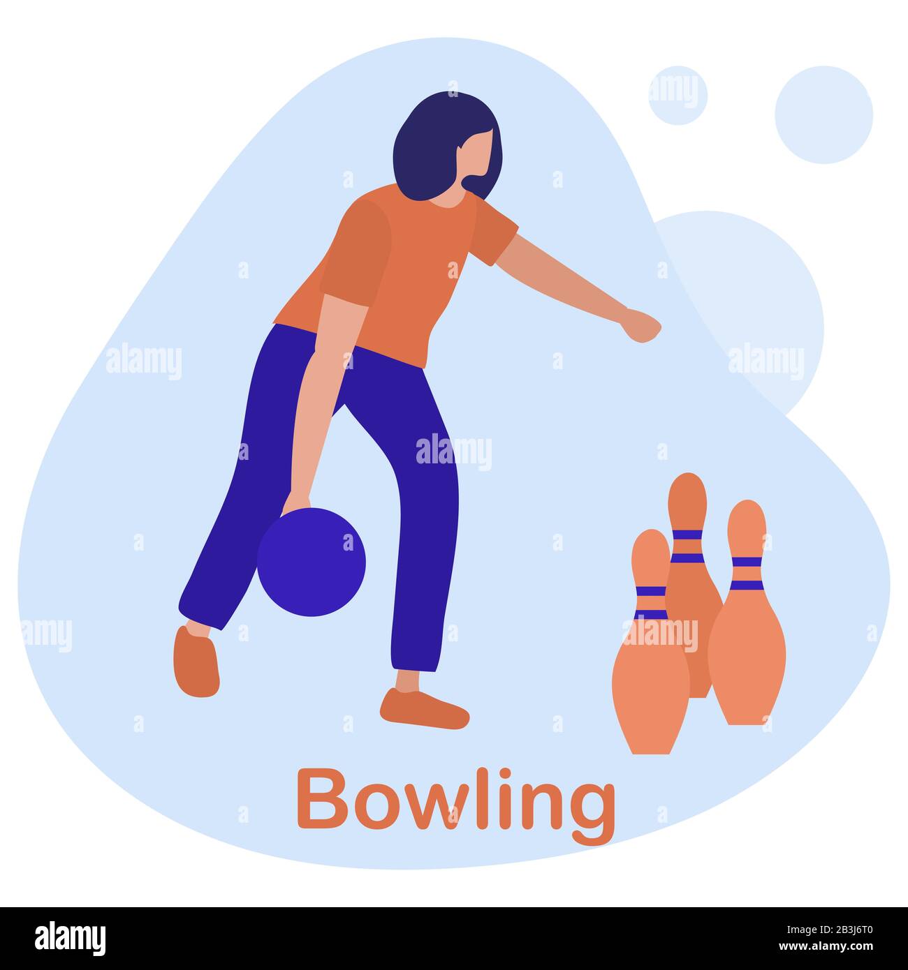 Vector Illustration People Play Bowling Bowling Club Center Player Winner Sports Theme Game Hobby Entertainment Design For Banner Poster Or Pri Stock Vector Image Art Alamy