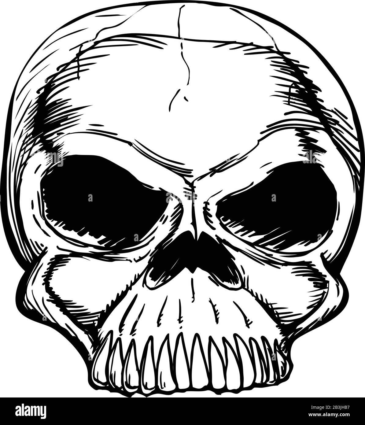 Skull Top Vector Illustration Stock Vector