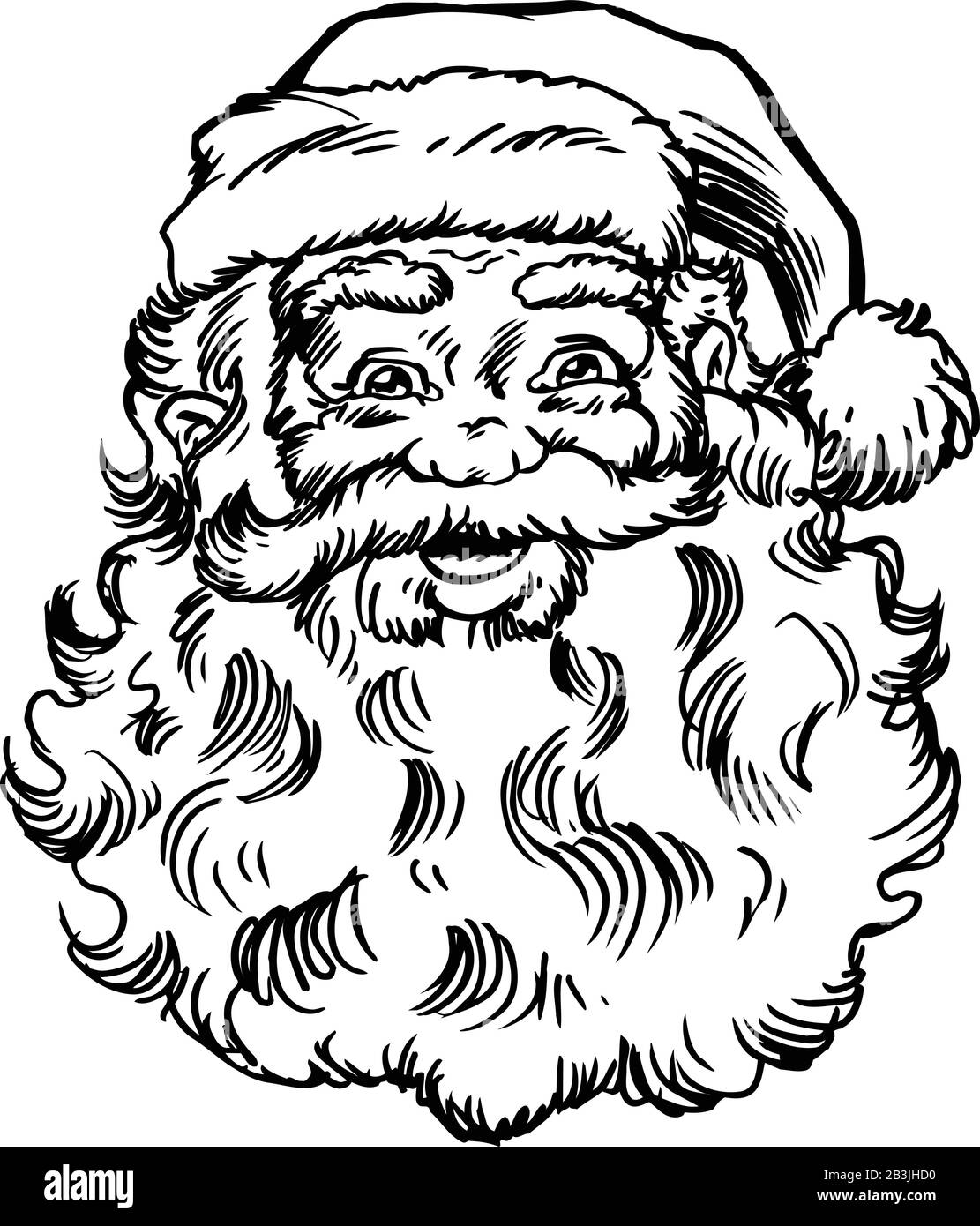 Santa Claus Face and Head Cartoon Vector Illustration Stock Vector Image &  Art - Alamy