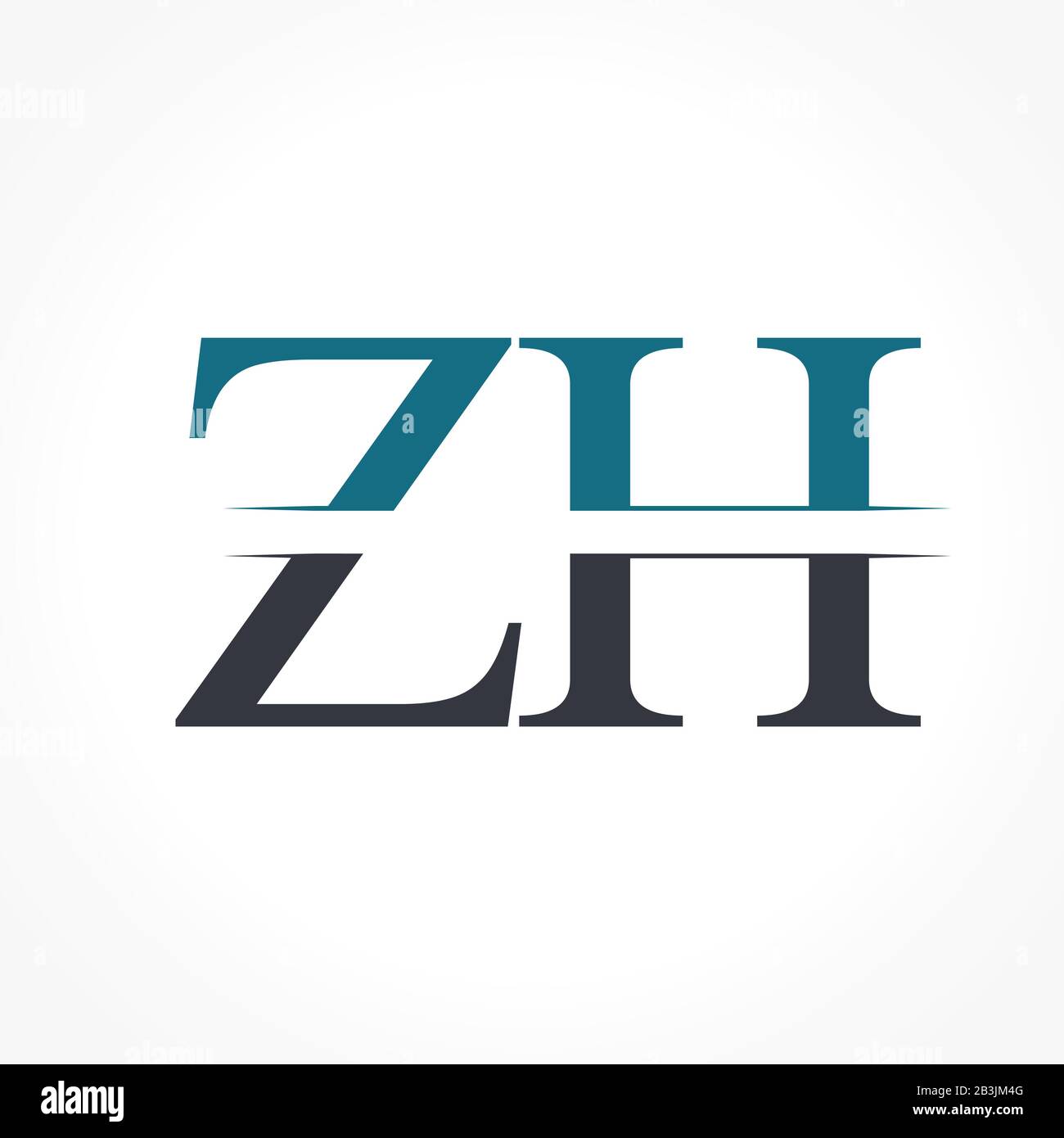 Initial ZH Logo Design Vector Template. Creative Letter ZH Business ...