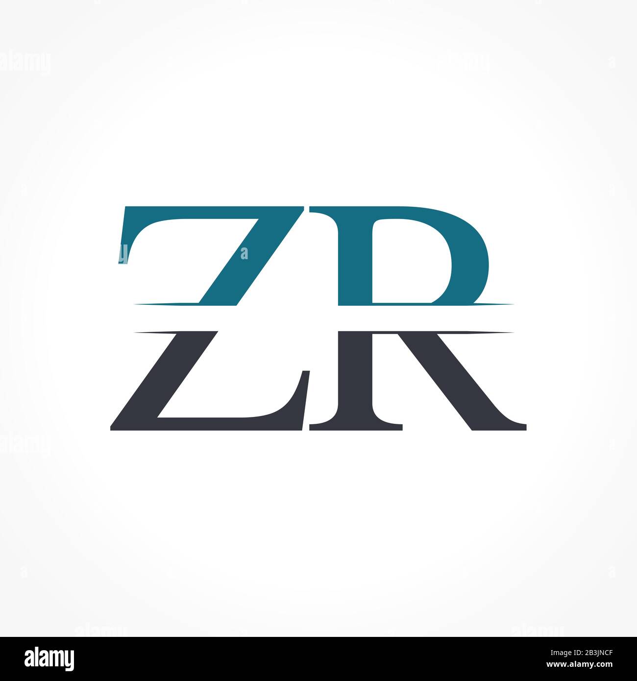 Initial ZR Logo Design Vector Template. Creative Letter ZR Business